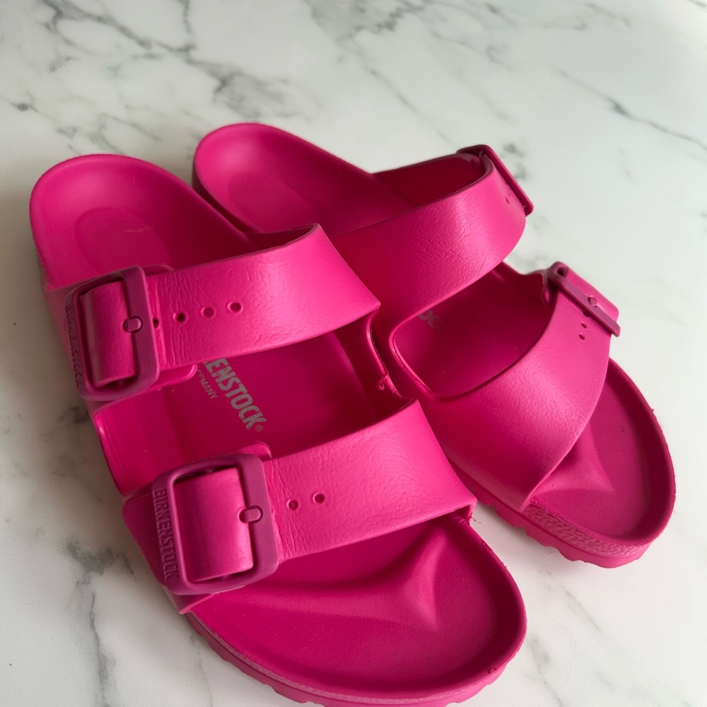 Birkenstock Fuchsia Double-Strap Sandals
